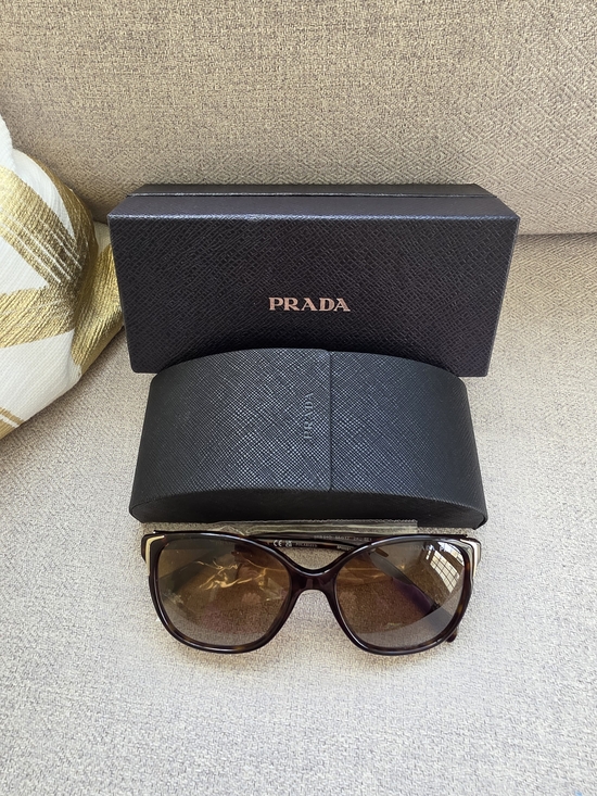 Prada Havana Brown Sunglasses SPR 01OS main image 8